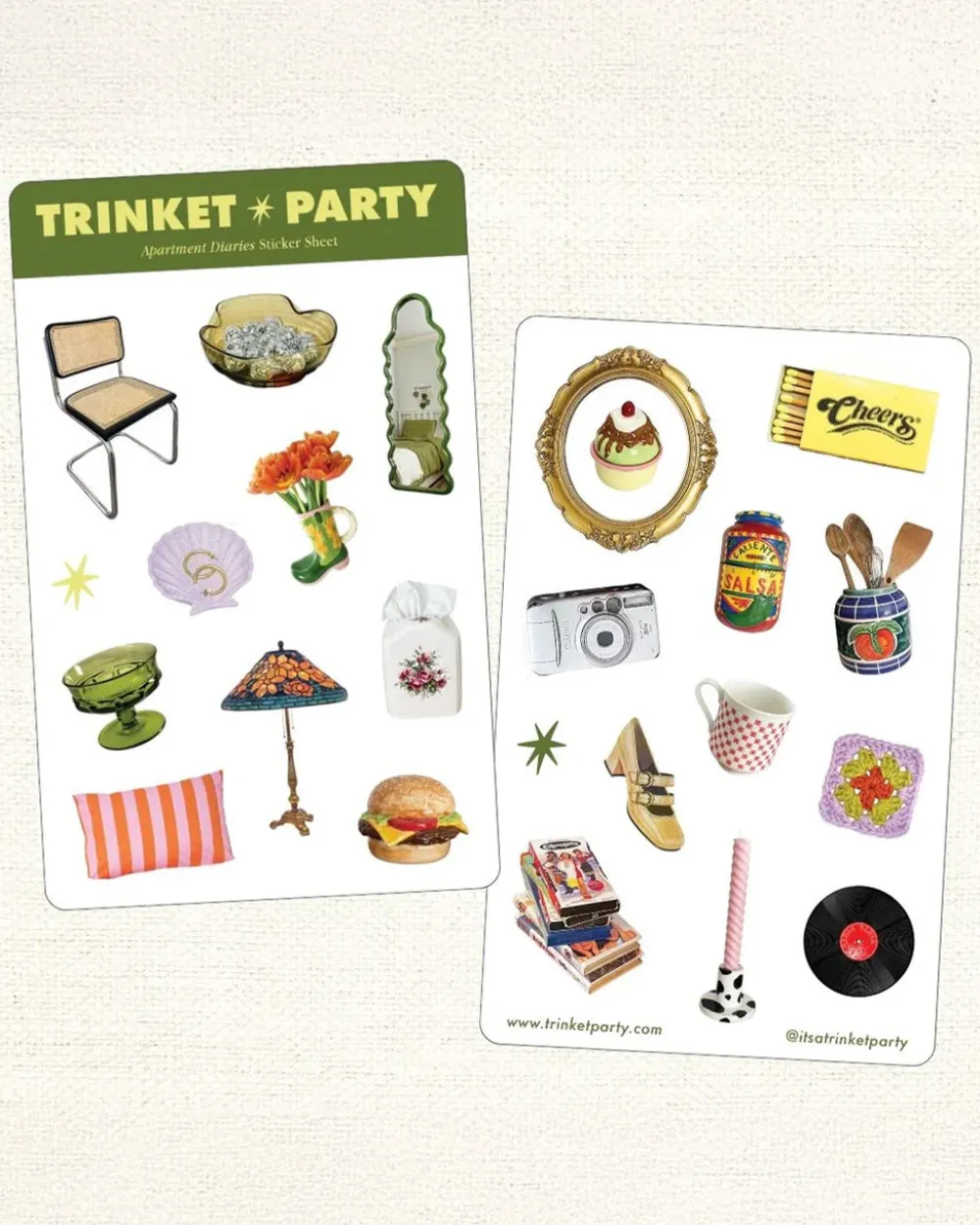 Trinket Party Apartment Diaries Sticker Sheets^ Stickers + Tape