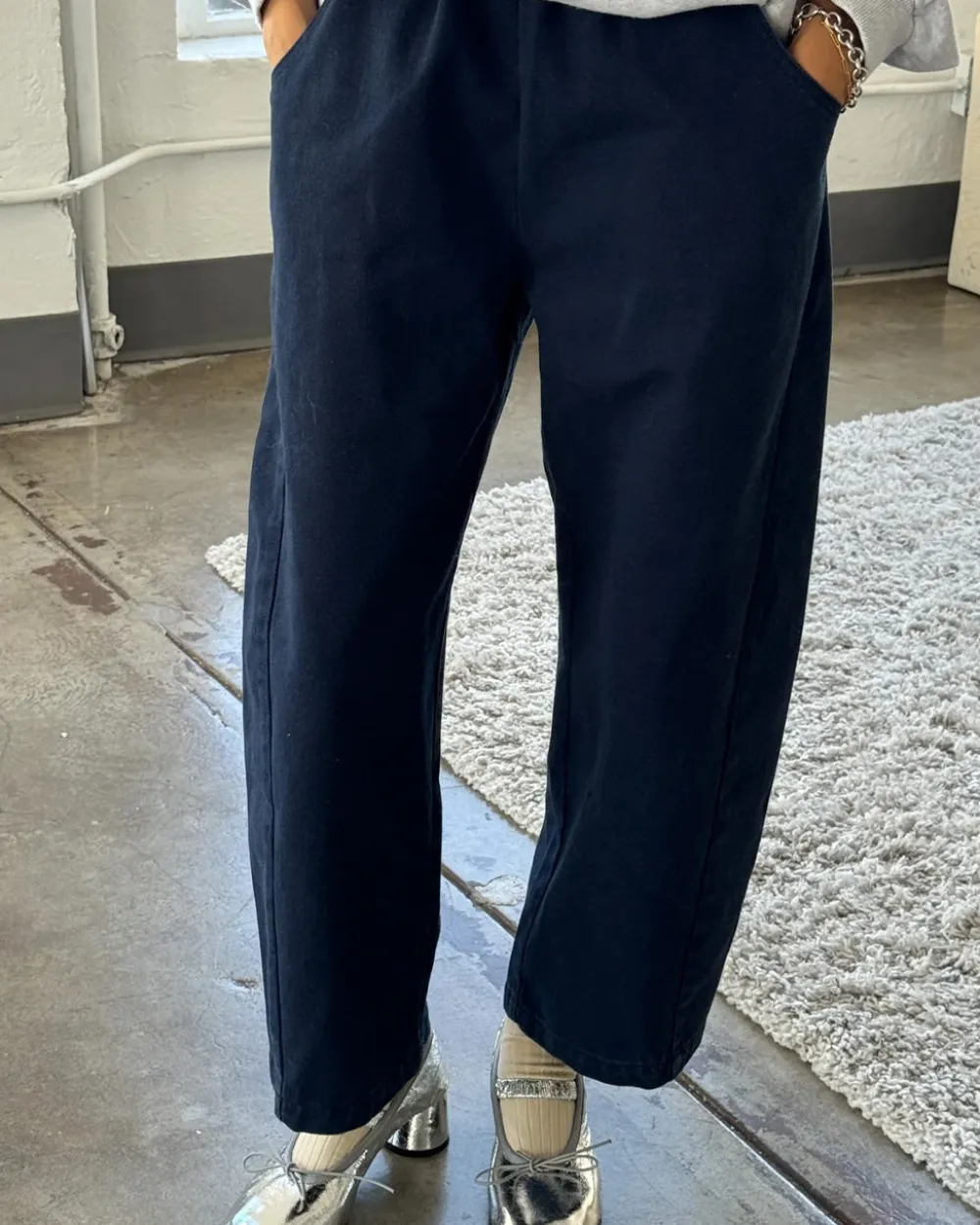 Le Bon Shoppe Arc Pants - Navy^ Bottoms