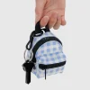 Baggu Backpack Charm - Light Blue Gingham^ Travel Accessories