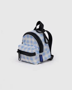 Baggu Backpack Charm - Light Blue Gingham^ Travel Accessories