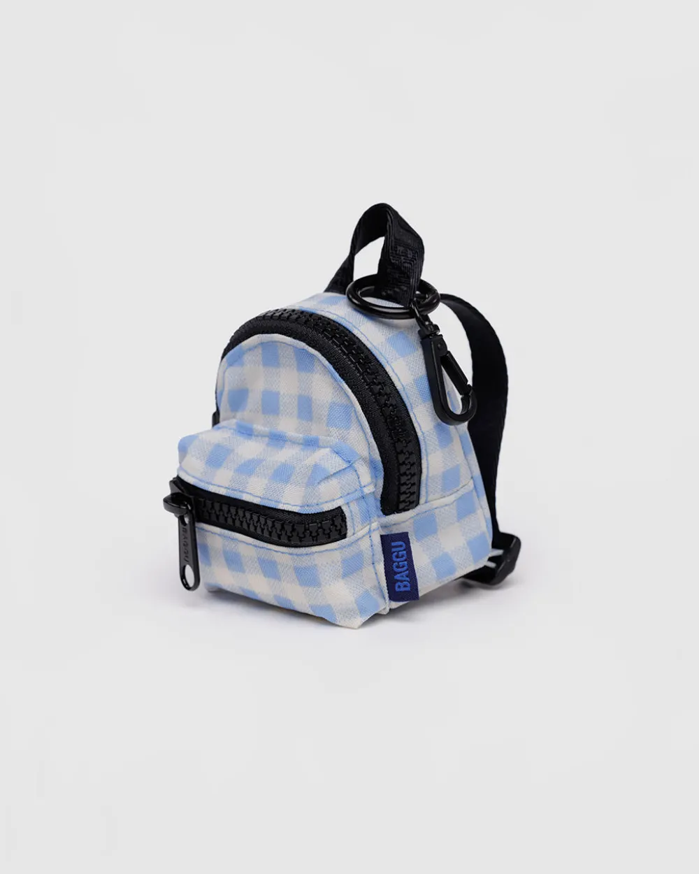 Baggu Backpack Charm - Light Blue Gingham^ Travel Accessories