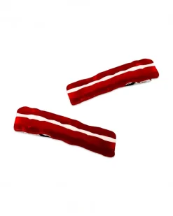 Jenny Lemons Bacon Alligator Hair Clip Set^ Hats + Hair