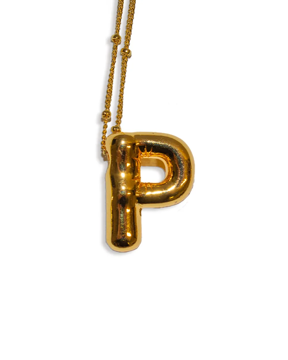 LA Blonde Balloon Initial Necklace^ Jewelry
