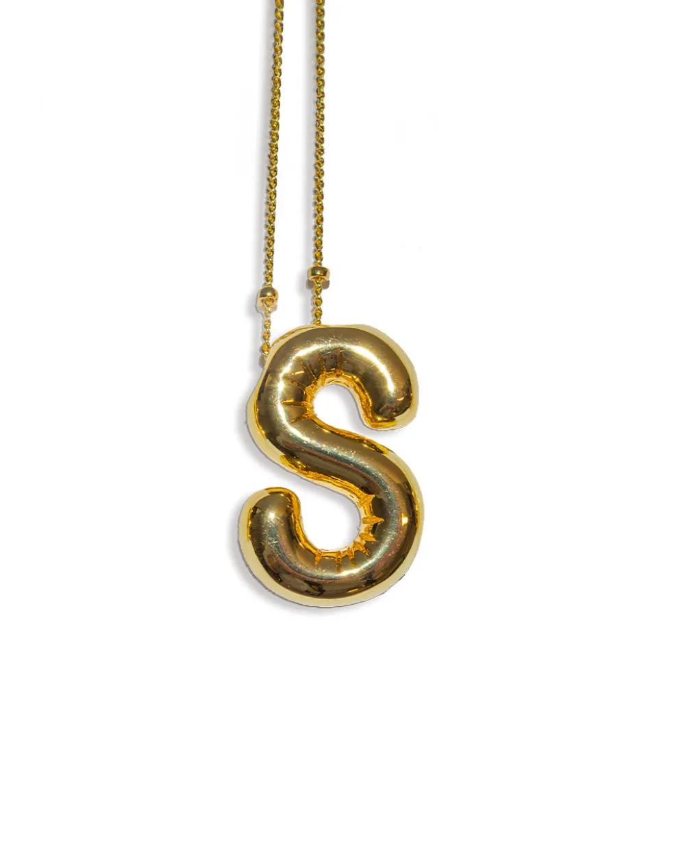 LA Blonde Balloon Initial Necklace^ Jewelry
