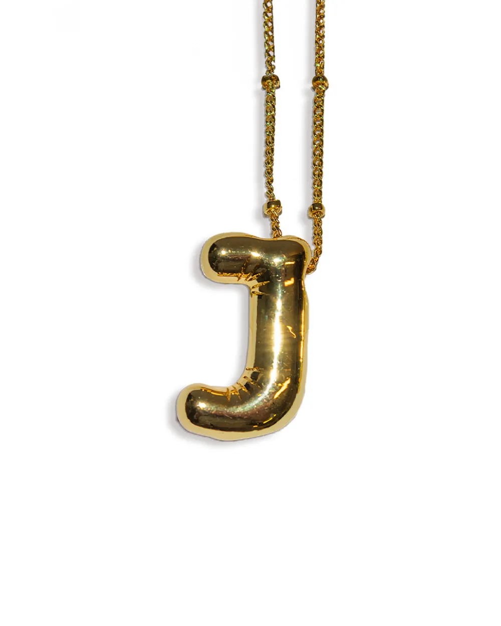 LA Blonde Balloon Initial Necklace^ Jewelry