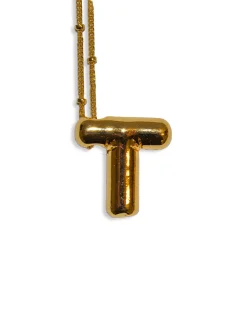 LA Blonde Balloon Initial Necklace^ Jewelry