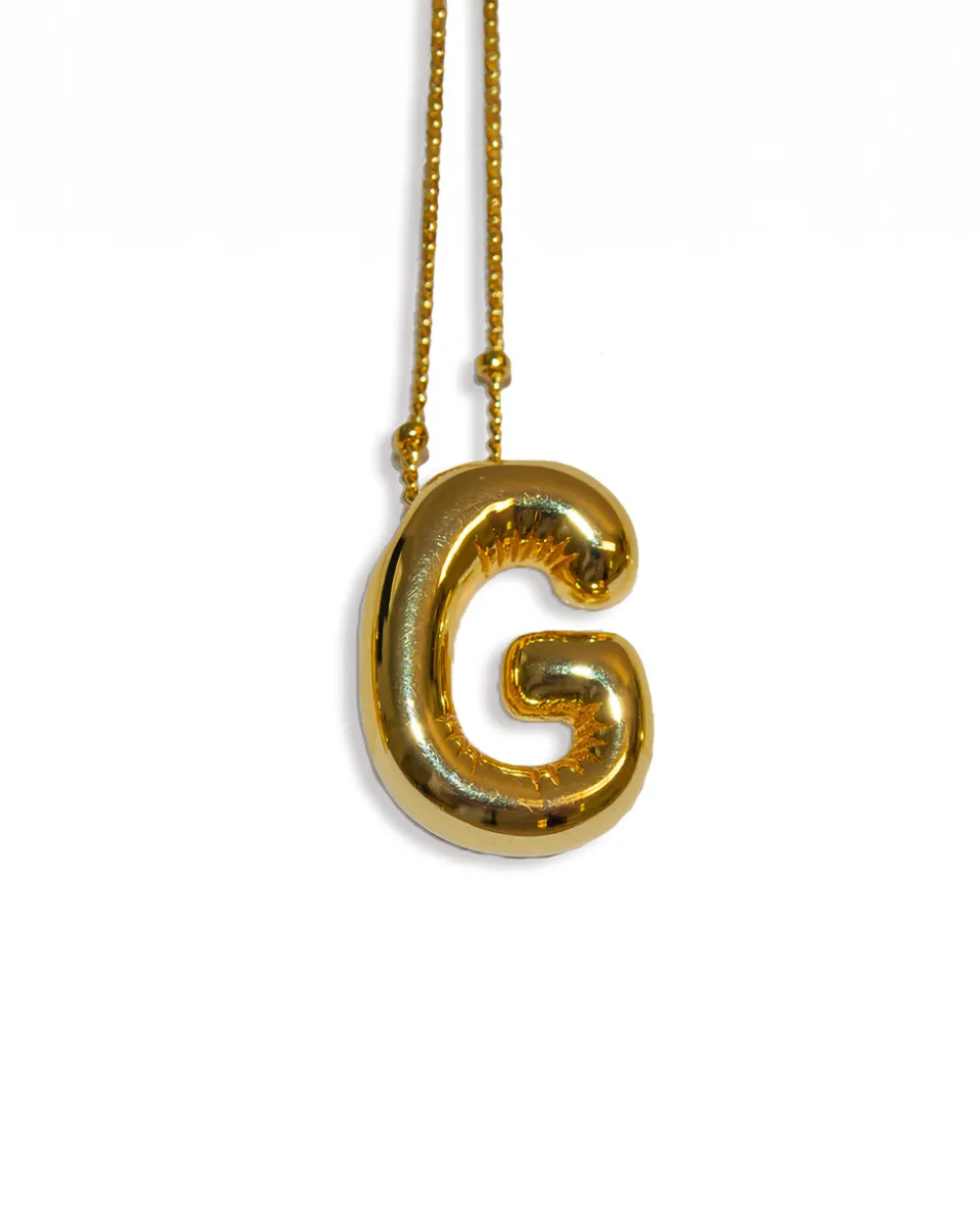 LA Blonde Balloon Initial Necklace^ Jewelry