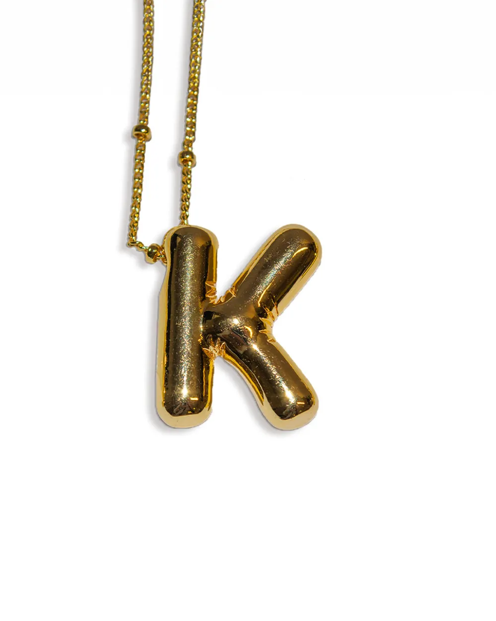 LA Blonde Balloon Initial Necklace^ Jewelry