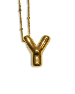 LA Blonde Balloon Initial Necklace^ Jewelry