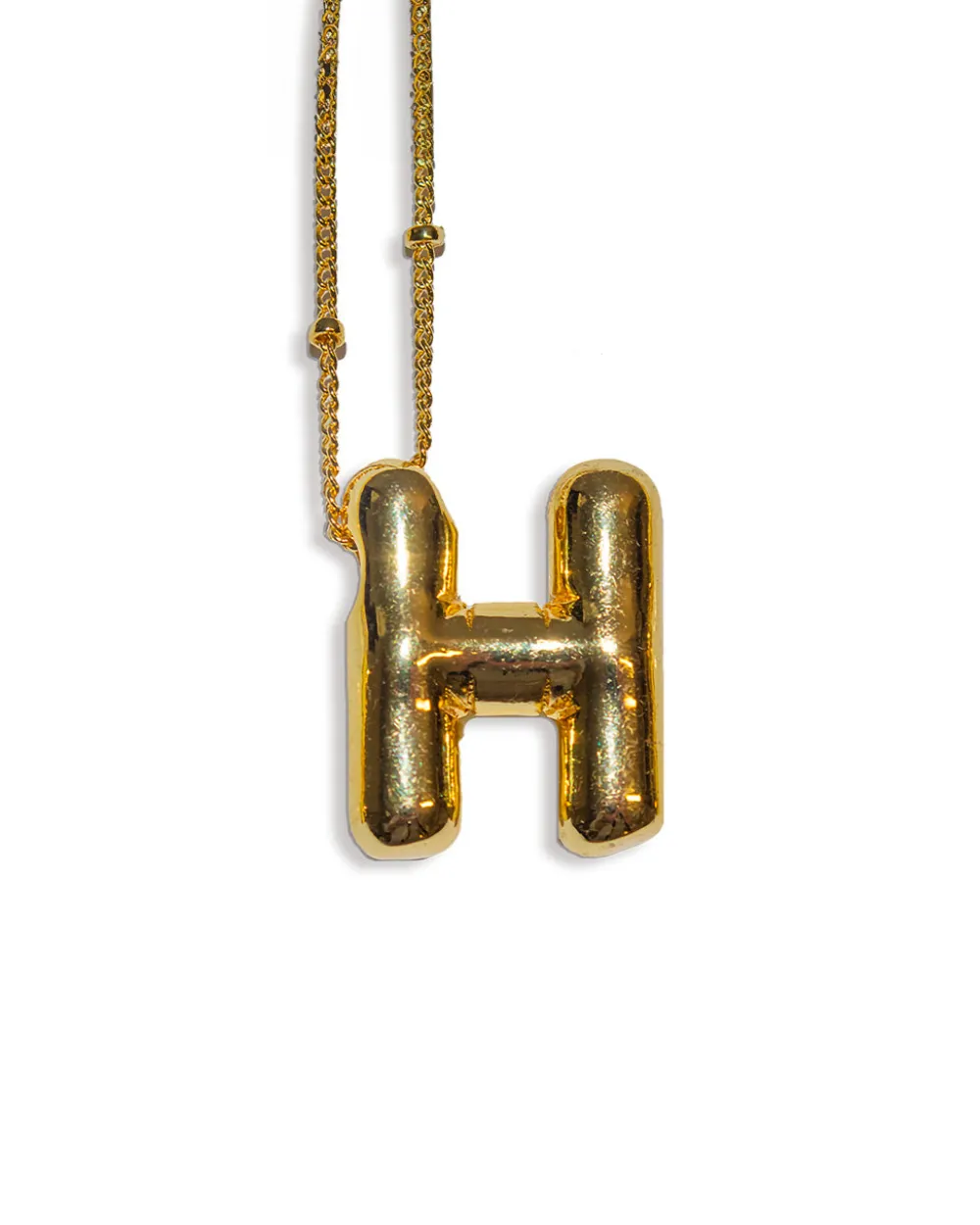 LA Blonde Balloon Initial Necklace^ Jewelry