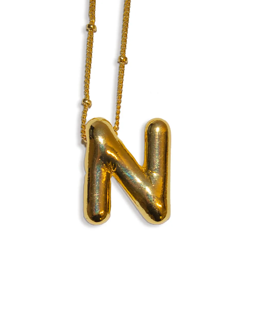 LA Blonde Balloon Initial Necklace^ Jewelry
