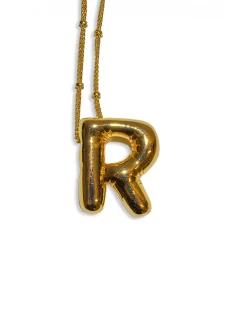 LA Blonde Balloon Initial Necklace^ Jewelry