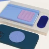 Speks Blue Slabs Silicone Sensory Stickers - Set of 3^ Stickers + Tape