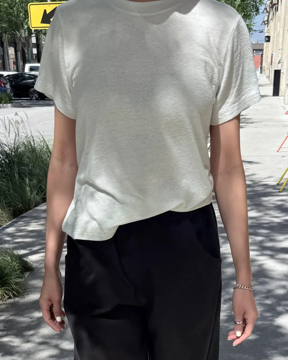 Le Bon Shoppe Bo Linen Blend Tee - Salt^ Tees + Sweatshirts