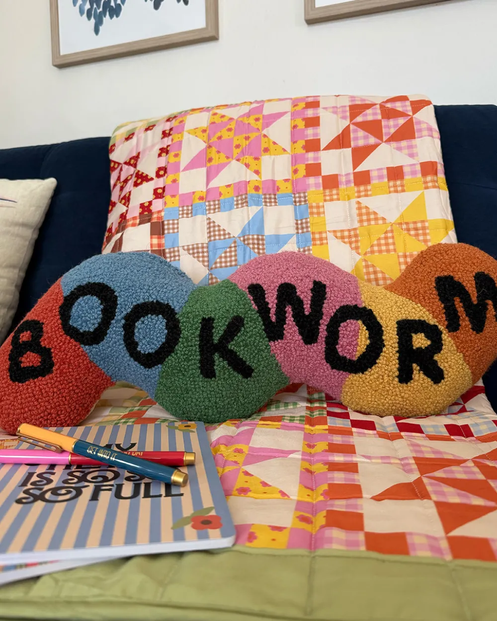 ban.do x Peking Handicraft Bookworm Hook Pillow^ Home + Décor