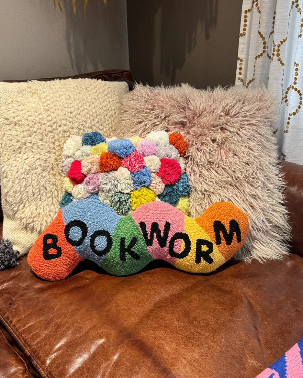 ban.do x Peking Handicraft Bookworm Hook Pillow^ Home + Décor