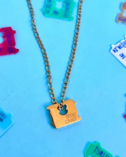 The Peach Fuzz Bread Winner Necklace^ Jewelry