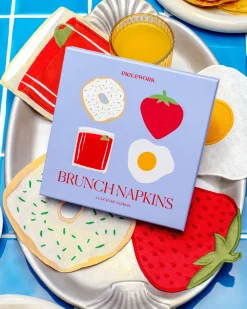 Piecework Puzzles Brunch Cocktail Napkins - Set Of 4^ Kitchen + Bar