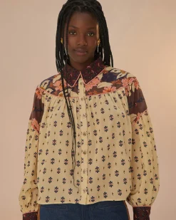 Farm Rio Burgundy Ainika Chill Blouse^ Tops