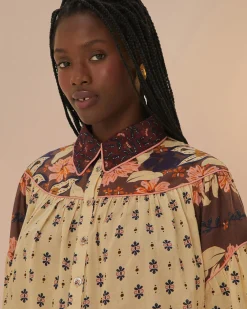 Farm Rio Burgundy Ainika Chill Blouse^ Tops