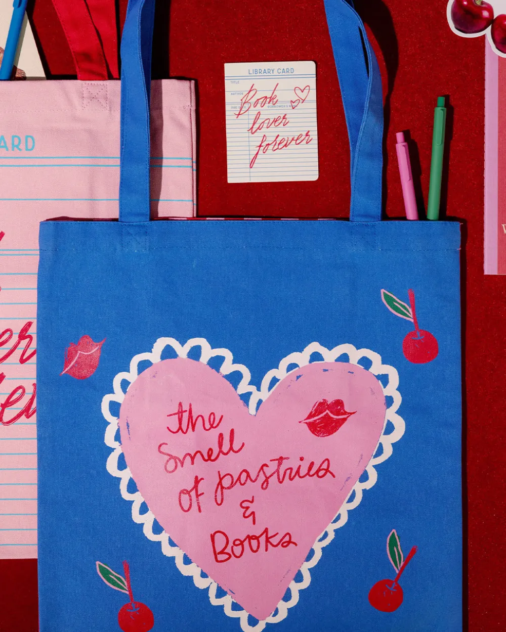 ban.do Canvas Tote Bag - Pastries and Books^ Bags