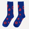 Jenny Pennywood Celeste Crew Socks - Brick + Rave Blue^ Socks + Slippers
