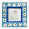 ChagoArt Ceramic Photo Frame - Blue Flowers^ Desk Accessories