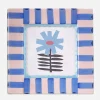 ChagoArt Ceramic Photo Frame - Blue Stripe^ Home + Décor