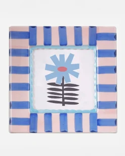 ChagoArt Ceramic Photo Frame - Blue Stripe^ Desk Accessories