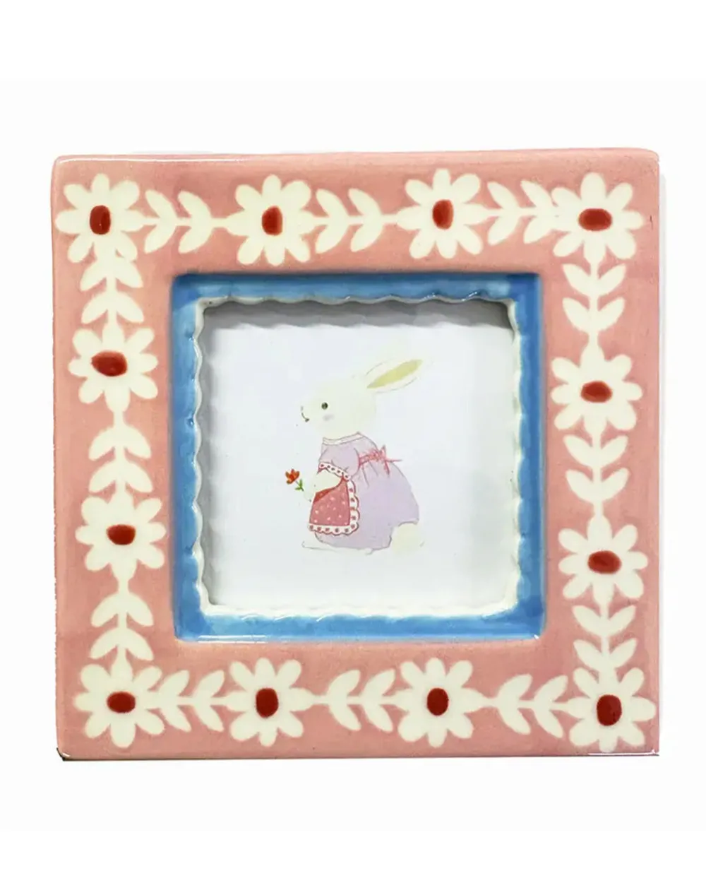 ChagoArt Ceramic Photo Frame - Pink Flowers^ Desk Accessories