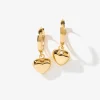 HoopLa Style Charm Heart Huggie Hoop Earrings - Yellow Gold^ Jewelry