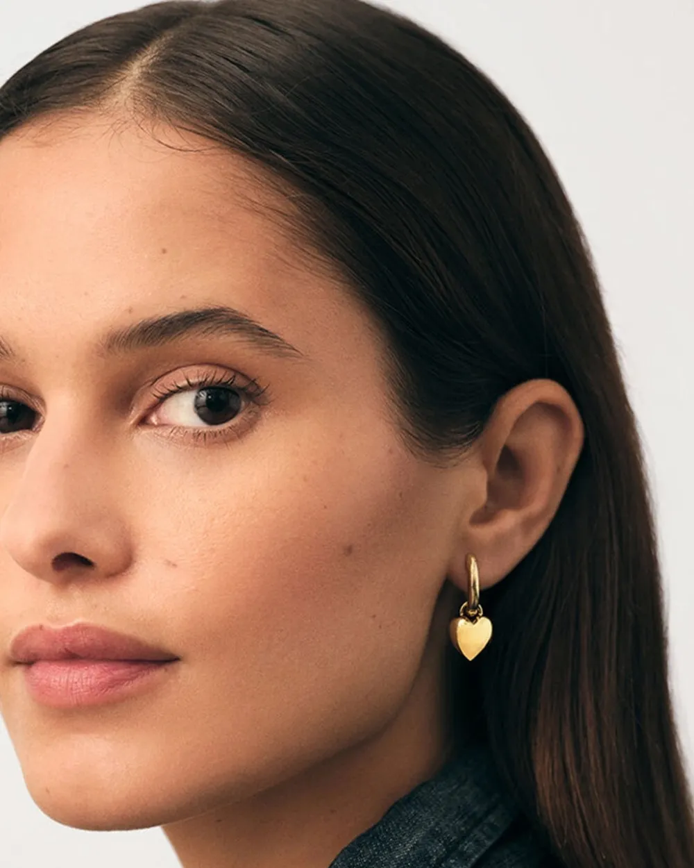 HoopLa Style Charm Heart Huggie Hoop Earrings - Yellow Gold^ Jewelry