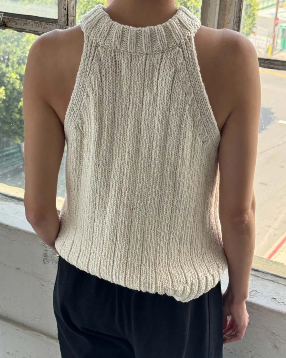 Le Bon Shoppe Claire Cotton Sweater Tank - Naturel^ Sweaters