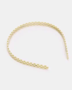 Chunks Classic Headband - Olive Check^ Hats + Hair