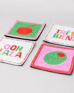 ban.do Cocktail Beaded Coaster Set^ Kitchen + Bar|Home + Décor