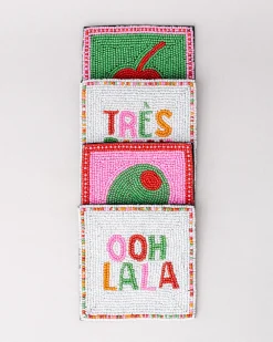 ban.do Cocktail Beaded Coaster Set^ Kitchen + Bar|Home + Décor