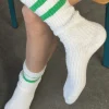 Le Bon Shoppe Cottage Varsity Socks - Green Varsity^ Socks + Slippers