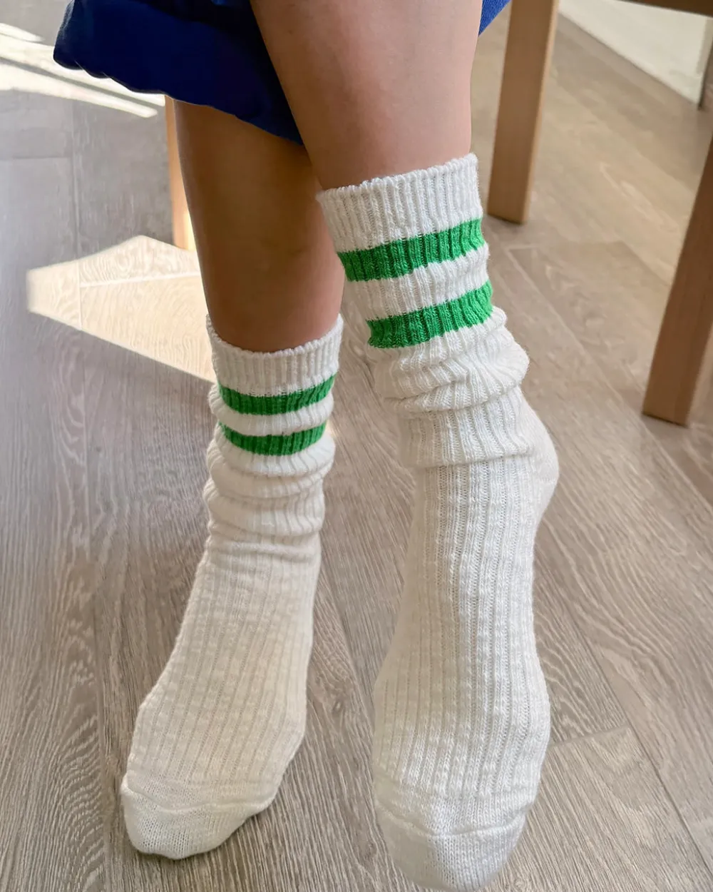 Le Bon Shoppe Cottage Varsity Socks - Green Varsity^ Socks + Slippers