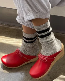 Le Bon Shoppe Cottage Varsity Socks - Heather Grey Varsity^ Socks + Slippers