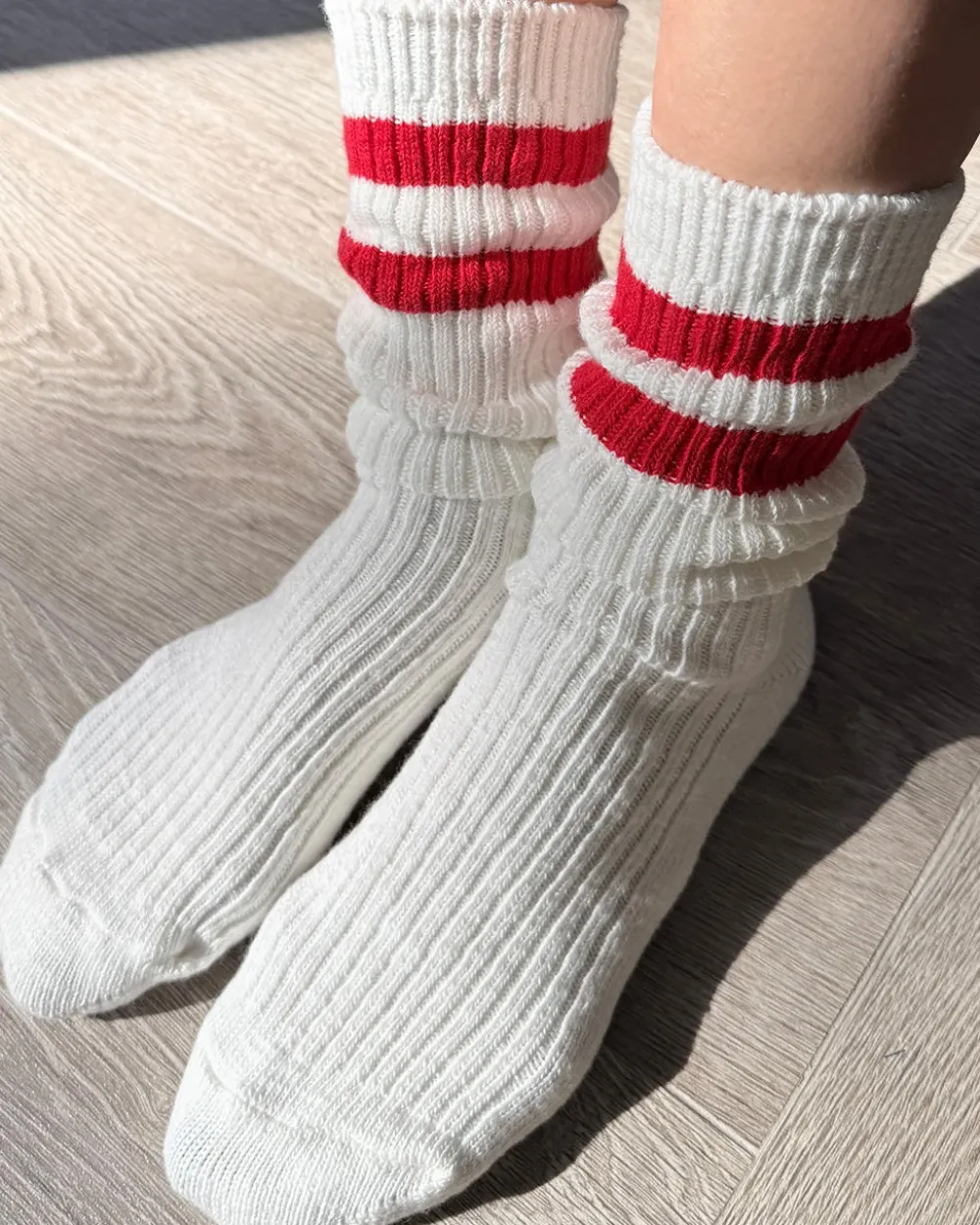 Le Bon Shoppe Cottage Varsity Socks - Red Varsity^ Socks + Slippers
