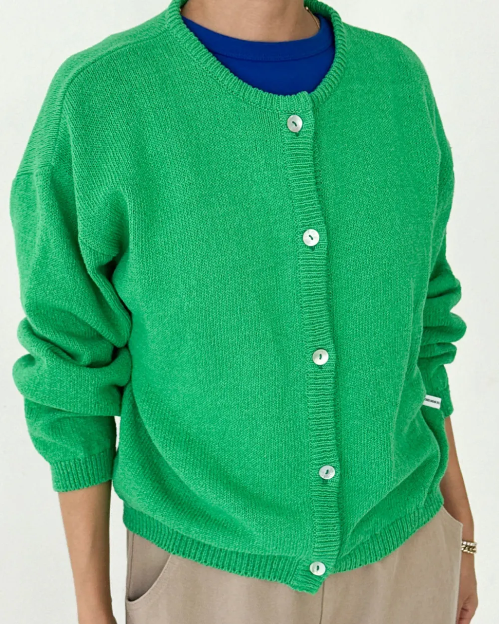 Le Bon Shoppe Cotton Leila Cardigan - Spring Green^ Sweaters