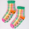 ban.do Cozy Grip Socks - Colorful Grid^ Socks + Slippers