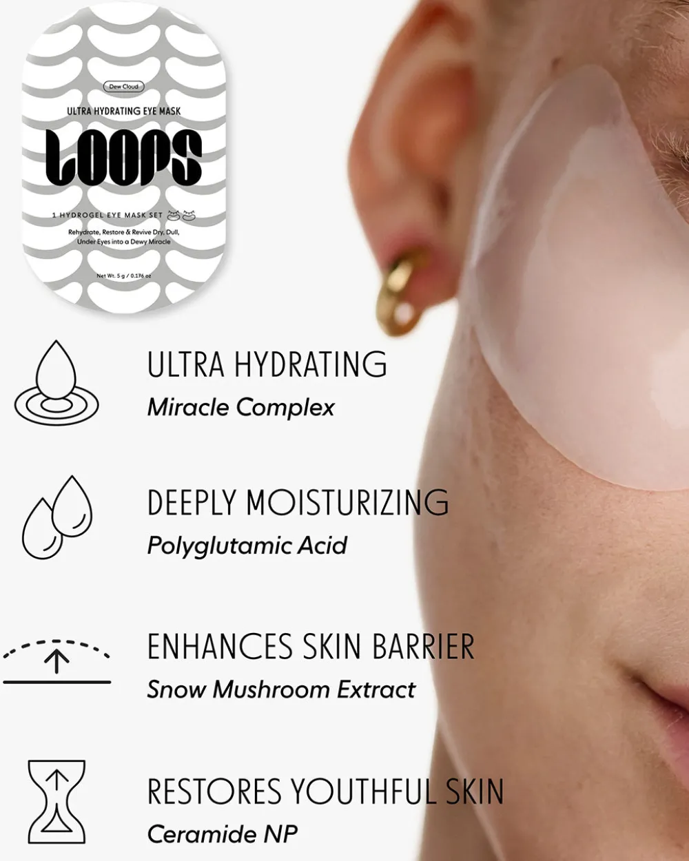 LOOPS Dew Cloud Eye Mask - Set of 5^ Bath + Body