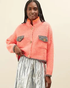 Dr. Bloom Ding Ding Cardigan - Coral^ Sweaters