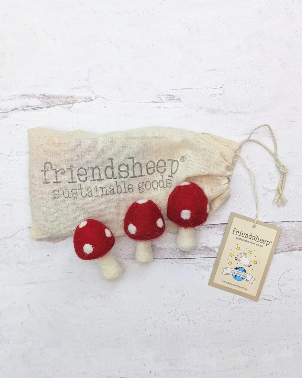 Friendsheep Eco Fabric Fresheners - Red Mushroom^ Home + Décor