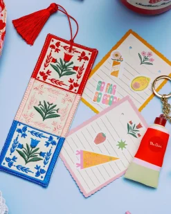 ban.do Embroidered Bookmark - Folk Floral^ Desk Accessories