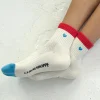 Le Bon Shoppe Embroidered Color Block Girlfriend Socks - Blue Red + Heart^ Socks + Slippers