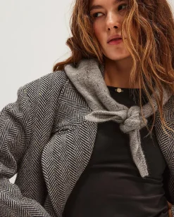 Free People Essential Triangle Scarf - Grey^ Scarves + Gloves