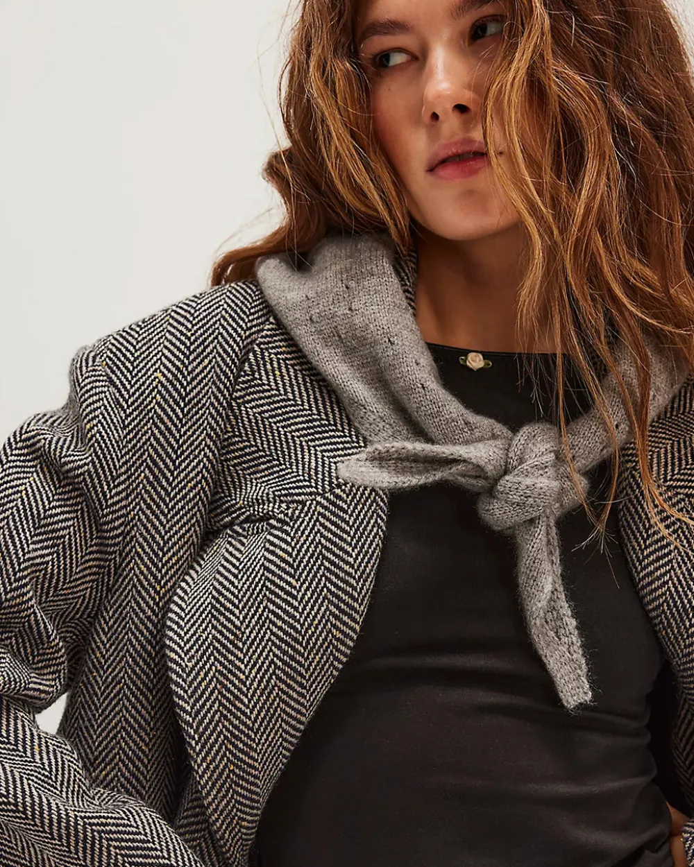 Free People Essential Triangle Scarf - Grey^ Scarves + Gloves