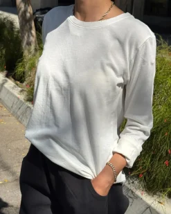 Le Bon Shoppe Everyday Long Sleeve Top - Vintage White^ Tops